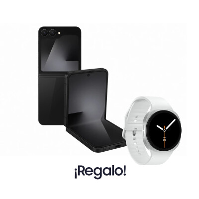 Samsung Galaxy Z Flip7 FE 5G 256 GB Jet Black + Galaxy Watch8 44 mm - White ¡De Regalo!