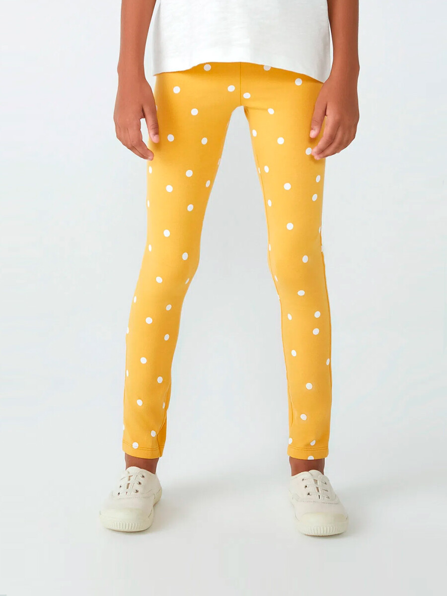 CALZA INFANTIL CON ESTMPADO - AMARILLO 