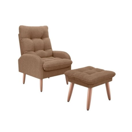 POLTRONA + PUFF NANTES F-498 MARRON POLTRONA + PUFF NANTES F-498 MARRON