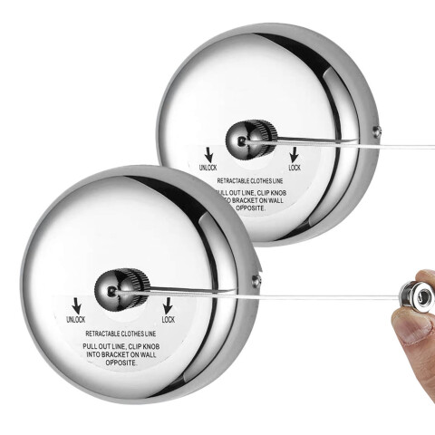 Tendedero Ropa Soga Linea 2,8 Metros Tender Pared Retractil Imback Color Plateado Tendedero Ropa Soga Linea 2,8 Metros Tender Pared Retractil Imback Color Plateado