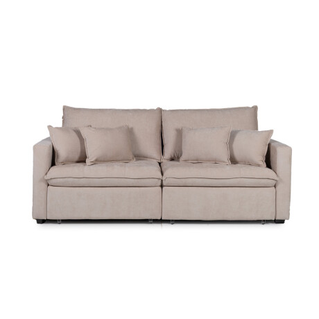 Sofá Cama Carmín - Tela Microfibra 12072 (Beige)
