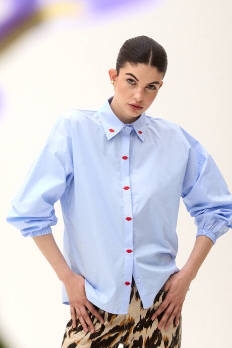Camisa Celina Celeste Camisa Celina Celeste