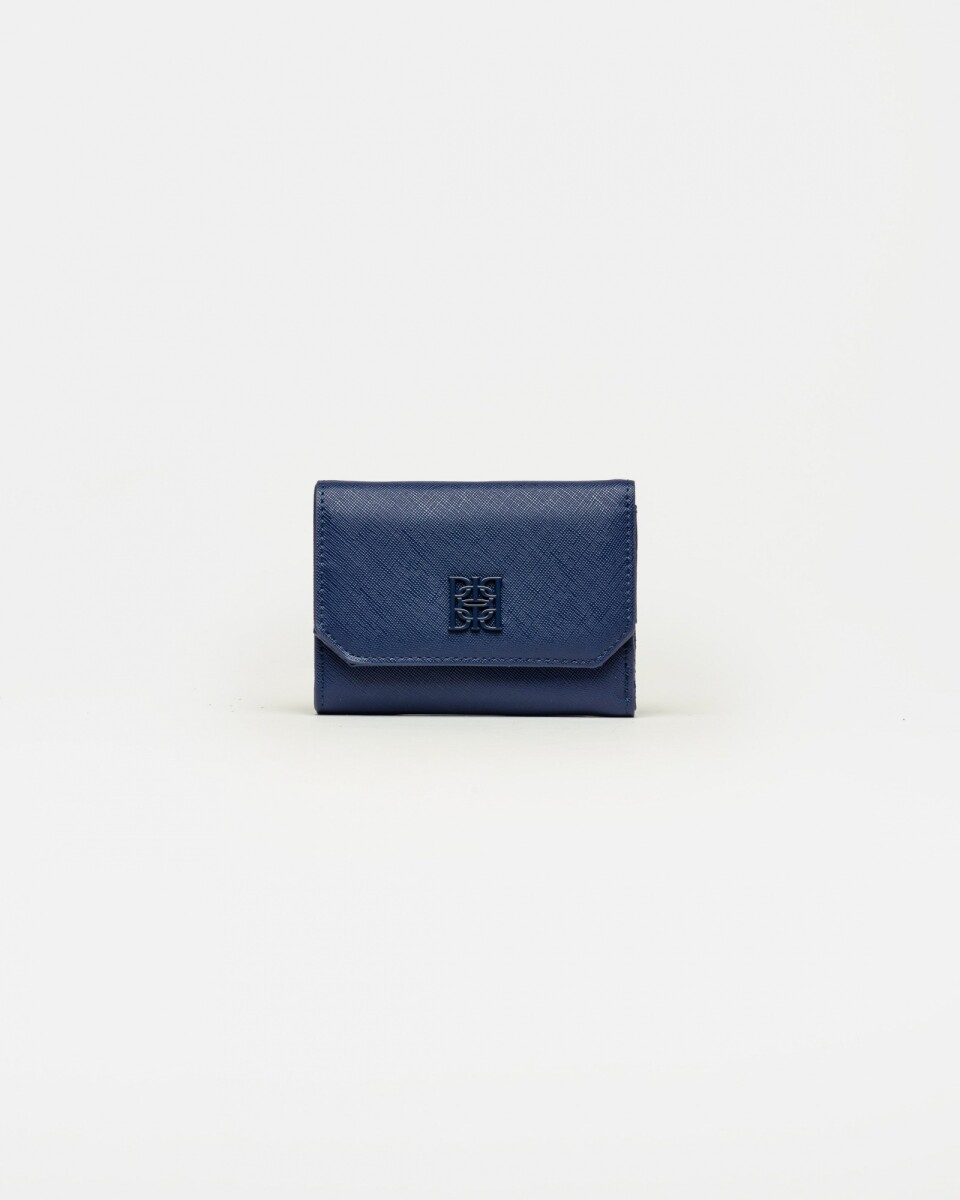 Billetera P&P en efecto cuero - Azul 