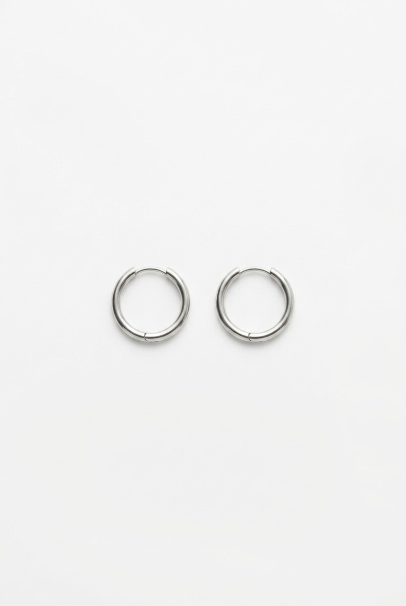 Aros acero small - plateado 