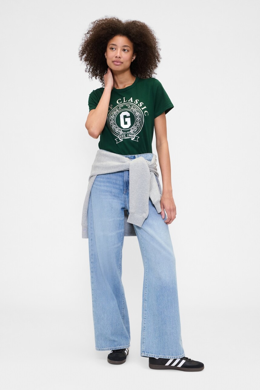 Remera Gràfico Manga Corta Mujer Evergreen Glamour