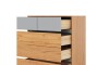 Cómoda 5 Cajones - Madera Maciza Pino/Gris - Square Cómoda 5 Cajones - Madera Maciza Pino/Gris - Square