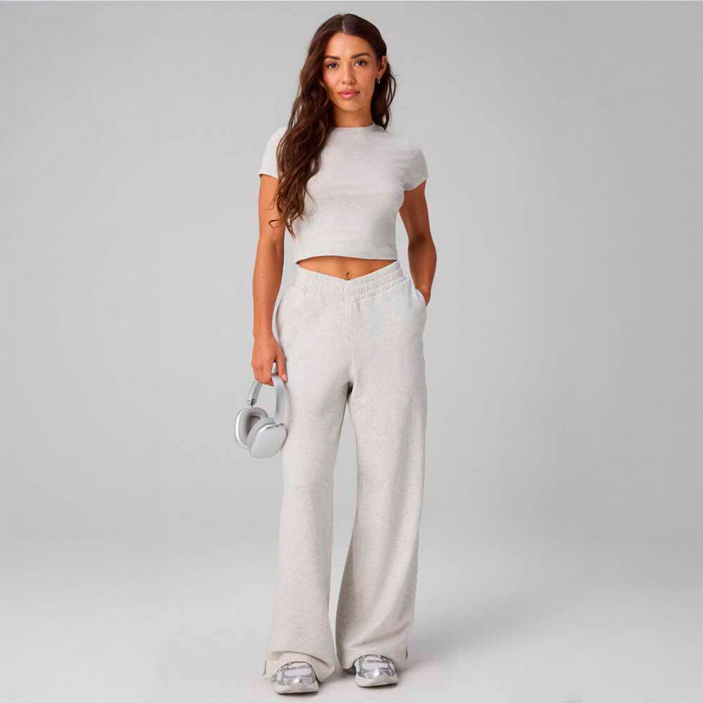 Pantalón Year Round Terry V-Waist Sweatpant Mujer Light Grey Heather