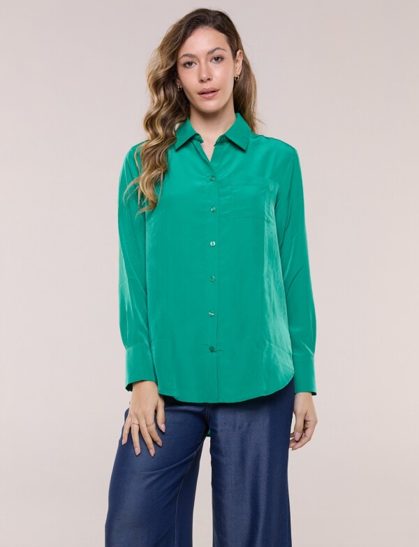 Camisa Saten VERDE
