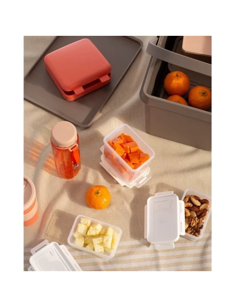 RECIPIENTE PLASTICO FLAP 900ML 13x9x16CM WARM GRAY RECIPIENTE PLASTICO FLAP 900ML 13x9x16CM WARM GRAY