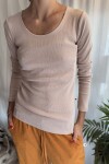 Camiseta en ribs Rosa viejo