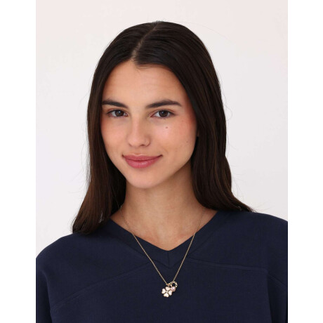 Collar Corto Con Ramillete Dorado