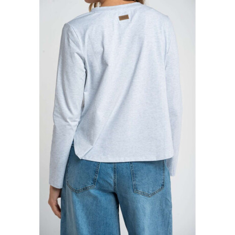 Remera Algodón Elastano Gris Melange