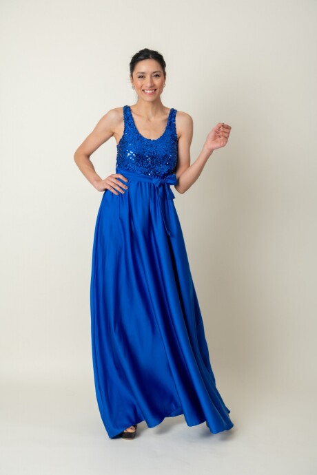 VESTIDO LOTO Azul francia