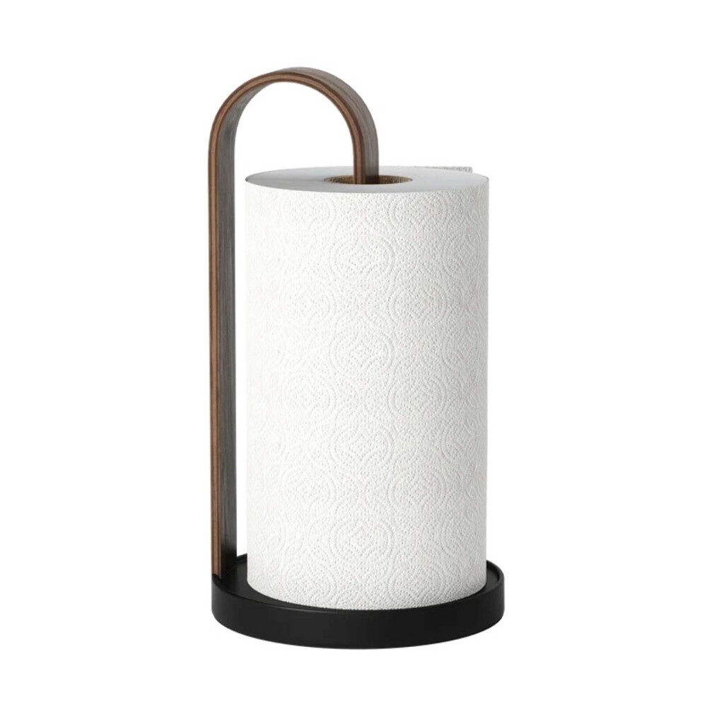 PORTARROLLO COCINA MADERA-Y-ACERO NEGRO 1022358