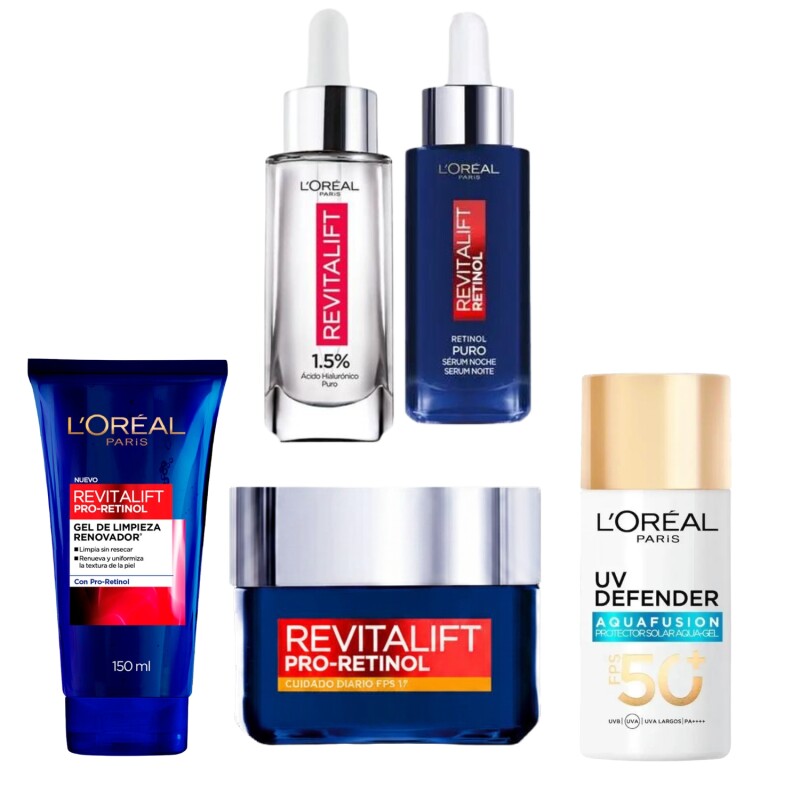 Pack Loreal Revitalift cuidado de Skin de 5 pasos Pack Loreal Revitalift cuidado de Skin de 5 pasos