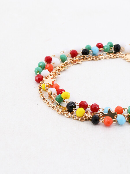 PULSERAS SET x 4 DORADO