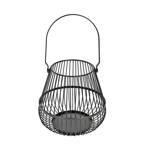 PORTA VELA METAL NEGRO 16X26CM Unica