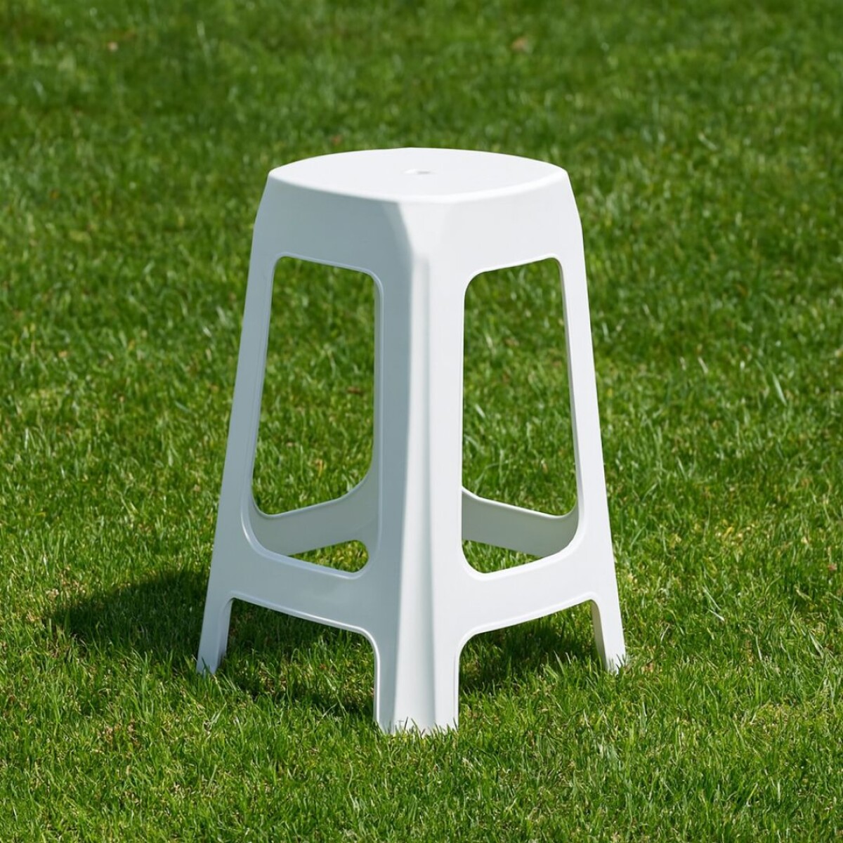BANQUETA PLASTICA ALTA BLANCA 38X38X69CM - Blanco 