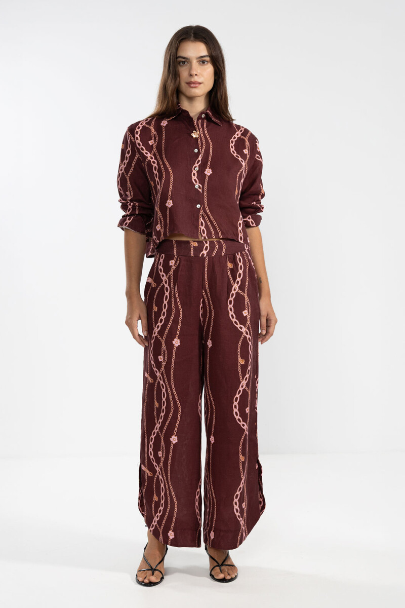 LARA SHIRT Chain Gang Merlot