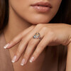 Anillo Planetas de Moon en plata 925 con brillantes y topacios Anillo Planetas de Moon en plata 925 con brillantes y topacios