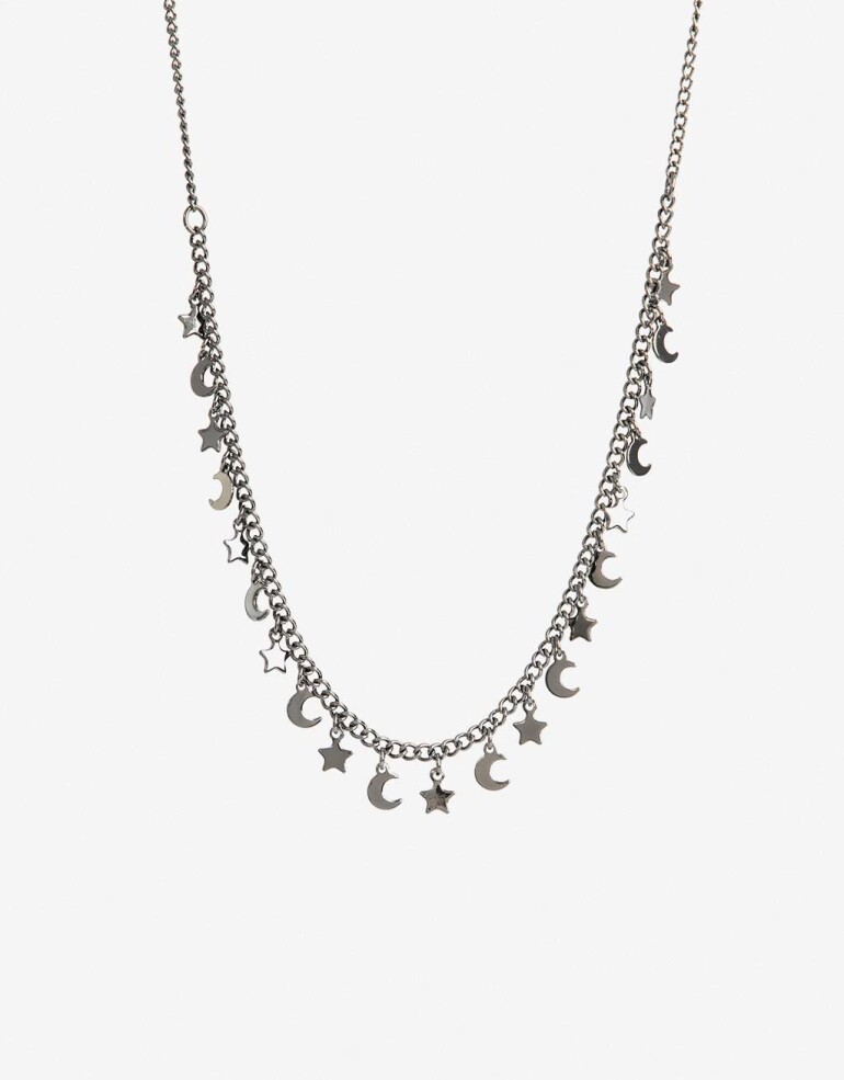 Collares Cortos Metal Collares Cortos Metal Estrellas - Plateado Hematite