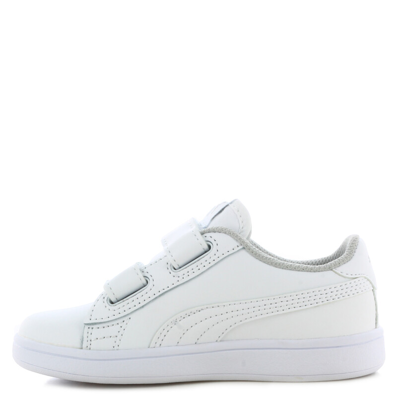 Championes de Niños Puma Smash V2 Velcro Jrs Blanco