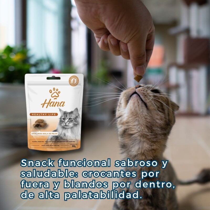 SNACK HANA CONTROL BOLA DE PELO PARA GATOS 60 GRAMOS SNACK HANA CONTROL BOLA DE PELO PARA GATOS 60 GRAMOS