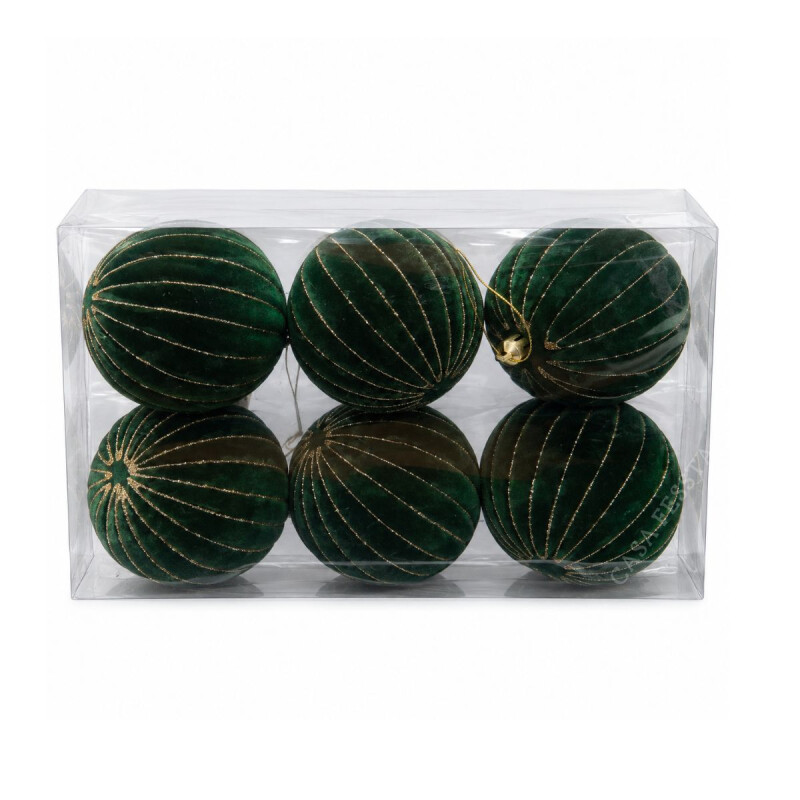Esferas Navideñas verdes Efecto Tercipelo x 6 Esferas Navideñas verdes Efecto Tercipelo x 6