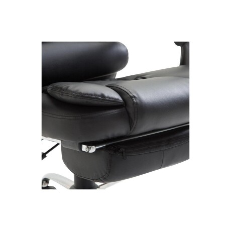 Silla Ejecutiva en cuero Lumax Modelo Miles con Apoyapies y 2 Puntos de Masaje Negro