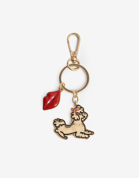 Llavero Metal Llavero Y Bag Charm De Perro - Combinacion Multicolor