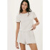 PIJAMA MM FEM BRANCO MESCLA