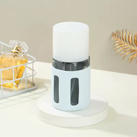 Set de 4 frasquitos con estuche rígido para viaje Celeste