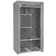 Ropero de 6 Estantes Desmontable de Caño y Tela TNT 105x45x175 Gris