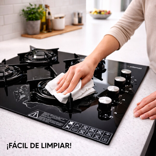 Anafe A Gas 4 Fuegos Itimat 2315001 ANAFE CRISTAL NEGRO 4H ITIMAT 2315001