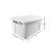 Set x2 Caja organizadora 70lts con tapa BLANCO