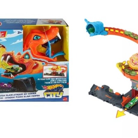 Playset Hot Wheels City Pizza Slam Ataque de Cobra HTN81 001