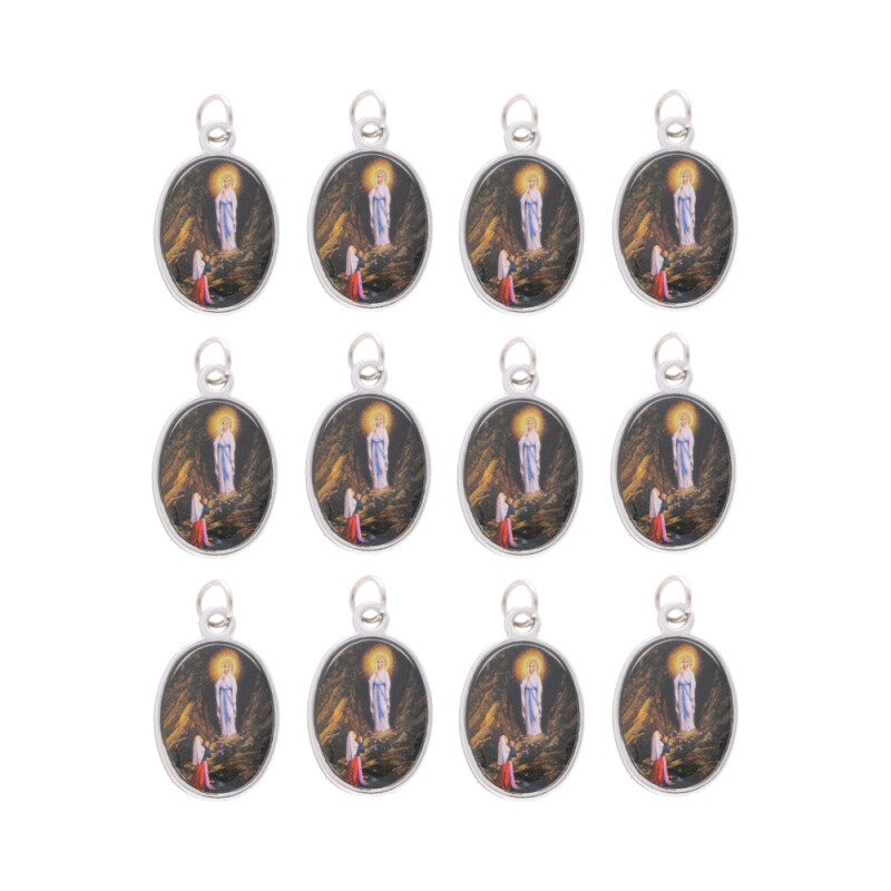 MEDALLAS DE SANTOS 2CM X20 UNIDADES Gp121/virgen De Lourdes