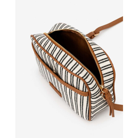 Bandolera Estampada Con Bolsillo Combinacion Bicolor