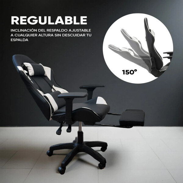 Silla Gamer Reclinable Reforzada Apoyapies Comoda Premium Ax Silla Gamer Reclinable Reforzada Apoyapies Comoda Premium Ax