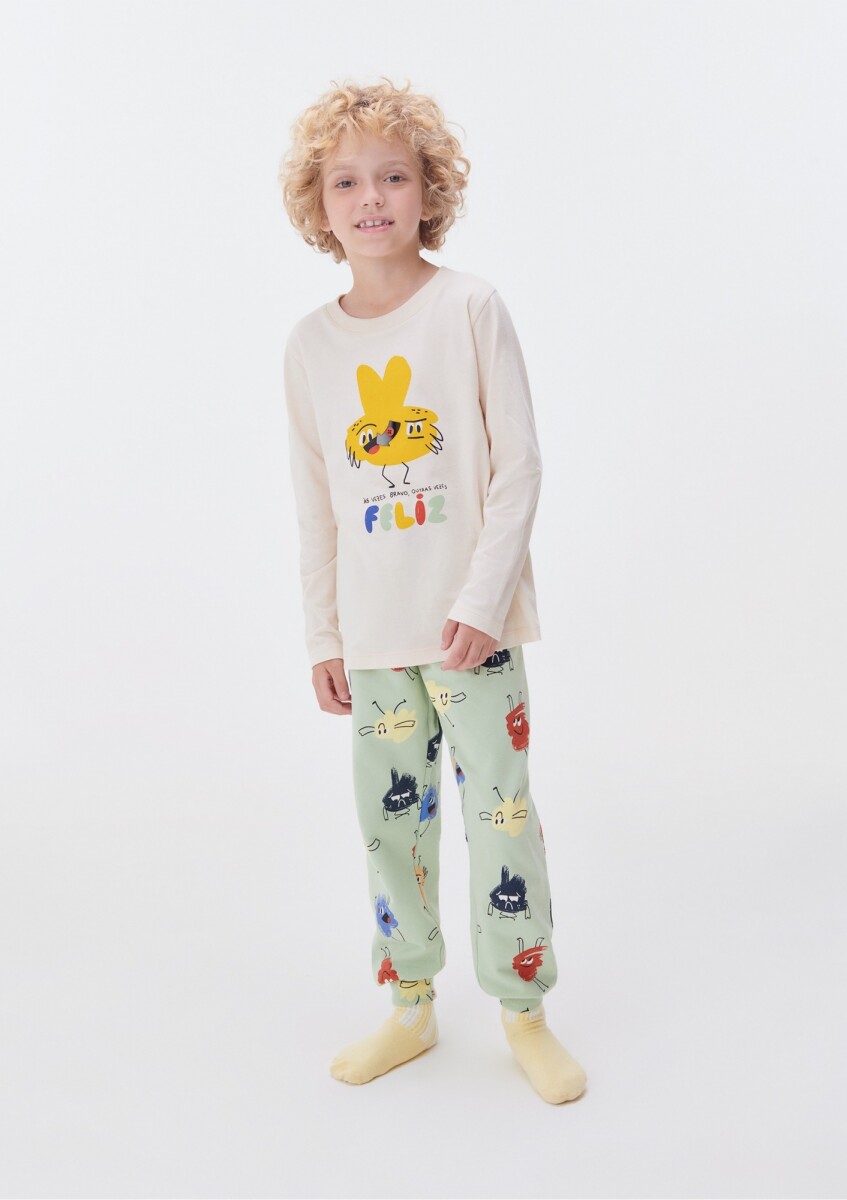 PIJAMA ML MASC - VERDE 