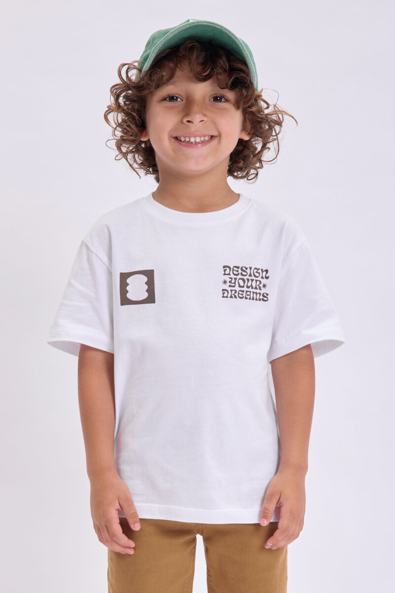 Remera estampa Abstracta Blanco