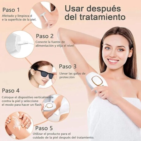 Depiladora láser IPL portátil con 5 niveles de intensidad Depiladora láser IPL portátil con 5 niveles de intensidad