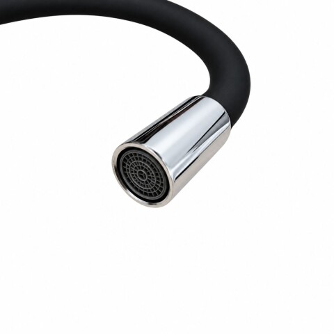 Grifería de Cocina Monocomando de mesada pico Flexible Negro Murdock Cromado Brillante Grifería De Cocina Monocomando De Mesada Pico Flexible Negro Murdock Cromado Brillante