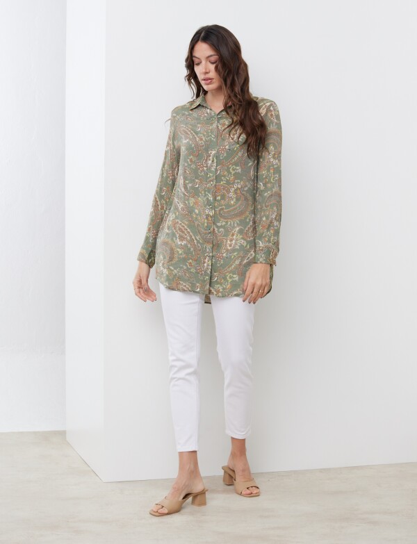 Camisa Print OLIVA/MULTI