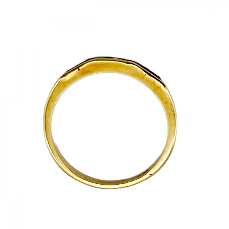 Anillo Sin Fin-Oro Bajo-Piedra Zafiro y Zirconia-AN8129 conpiedra