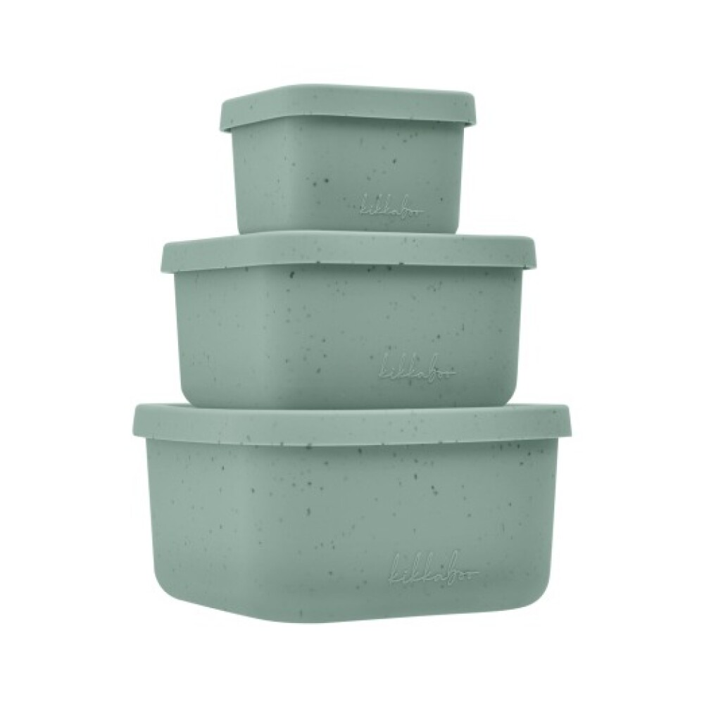 Set x3 tupper silicona KIKKABOO Verde