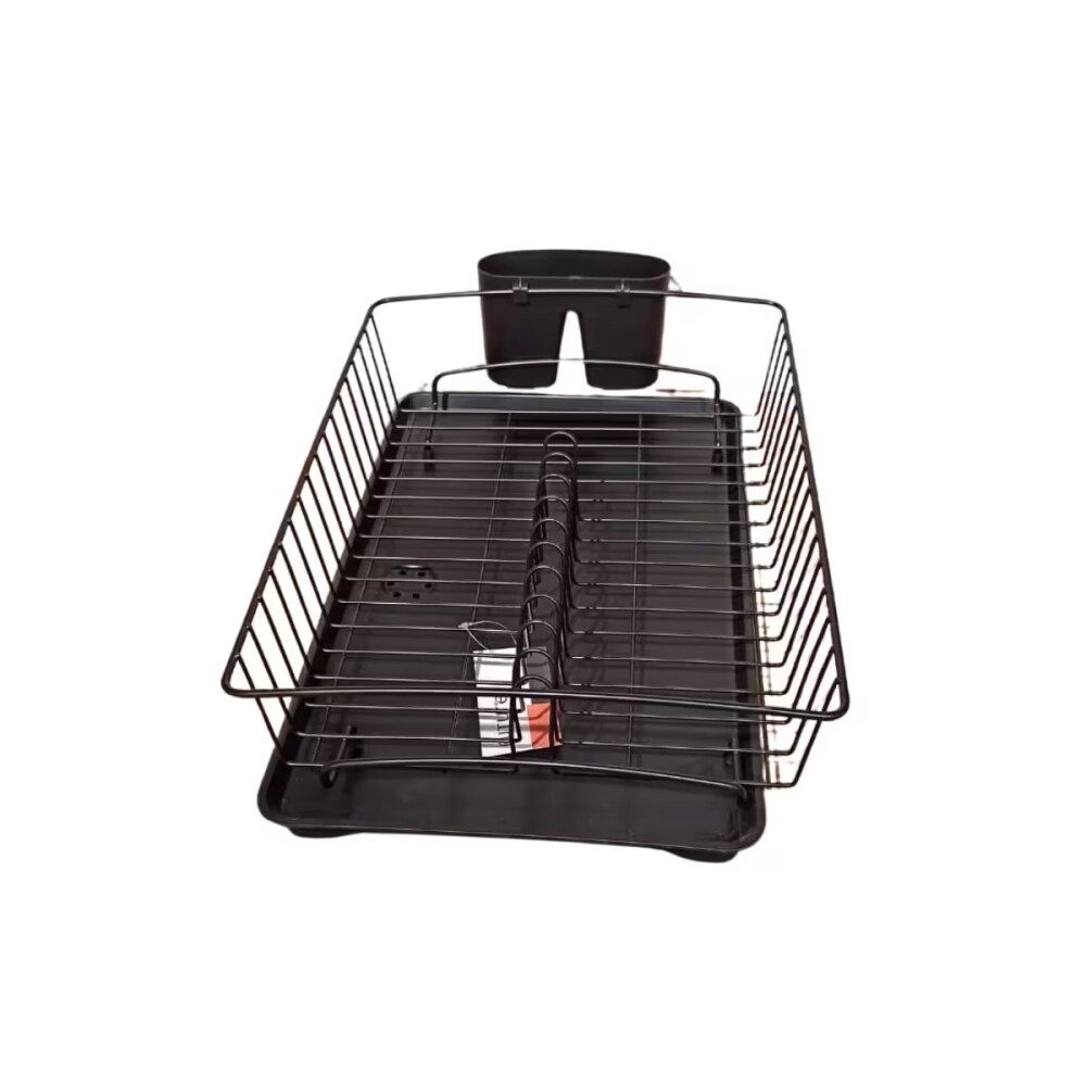 ESCURREPLATOS CON BANDEJA NEGRO MATE Escurreplatos Con Bandeja Negro Mate