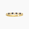 Anillo medio sin fin en oro 18K con zafiros y brillantes Anillo Medio Sin Fin En Oro 18k Con Zafiros Y Brillantes