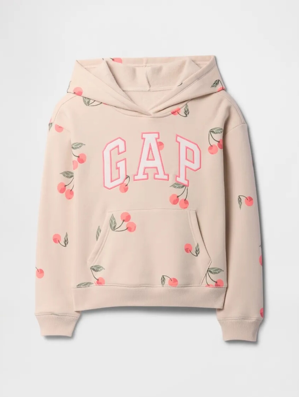 Buzo Canguro Logo Gap Niña Cherry Print — GAP Uruguay