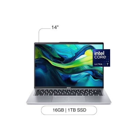Notebook ACER Swift Go 14' Touch FHD 1TB / 16GB RAM Intel Core Ultra 7 155H - Silver Notebook ACER Swift Go 14' Touch FHD 1TB / 16GB RAM Intel Core Ultra 7 155H - Silver